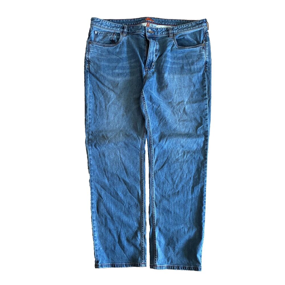 Tommy Bahama Mens Blue Denim Jeans Size 42x32 Stretch Tencel Lyocell Pants